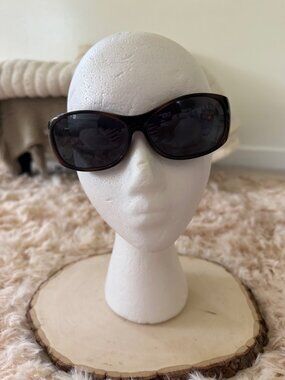 Solar Shield Retro Brown Wraparound Sunglasses With Dark Lenses
